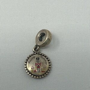 Pandora Happy Holidays Nutcracker Toy Soldier Charm with Logo